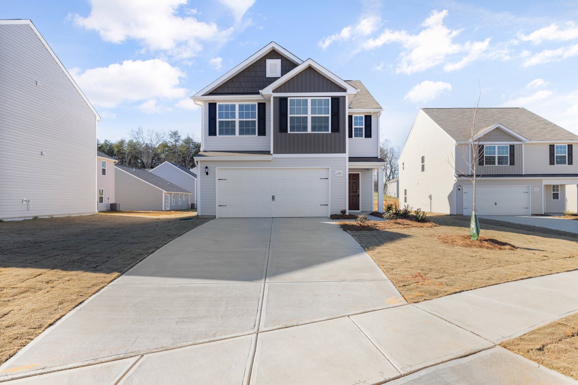 After: finished concrete driveway
